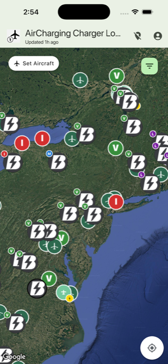 AirCharging Map View